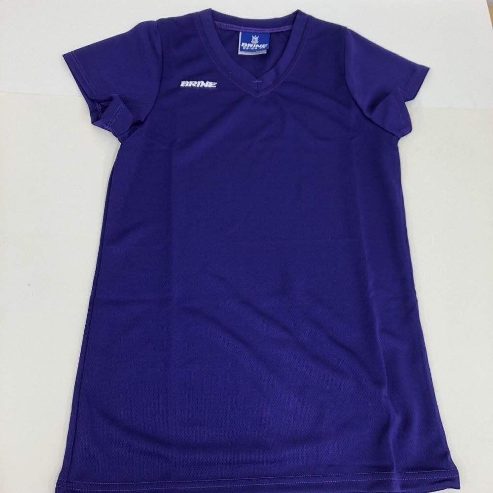 BRINE REIGN ON SPORTSWEAR Jersey Purple Cap Sleeve Womens XS F133W
